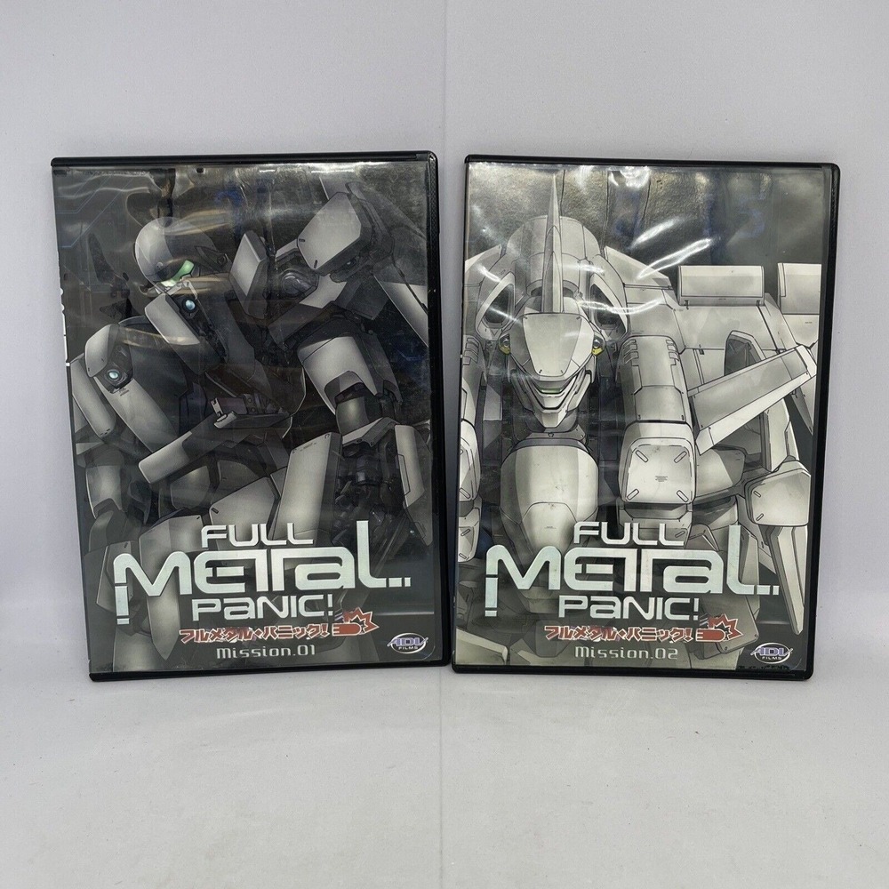 Full Metal Panic Mission 01 & 02 DVD Set Anime ADV Films Mecha Sci-Fi Gonzo